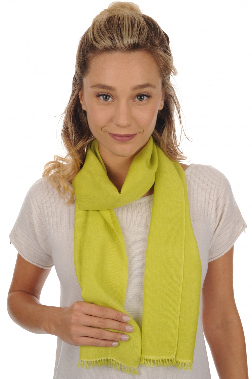 Cashmere & Silk accessories scarf mufflers scarva macaw green 170x25cm